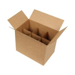 25x17x20 Cm Seperator Bekerbakje - Kraft - 6 Vakken