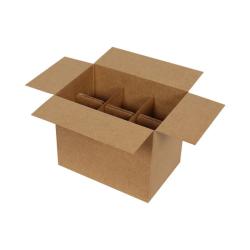 25x17x20 Cm Seperator Bekerbakje - Kraft - 6 Vakken