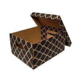 35x27x18cm Zwarte Doos - Ziplock Box Kraft